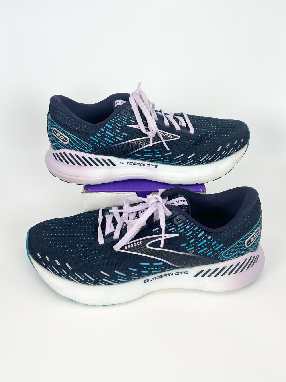 Brooks Glycerin 20 Running Athletic Shoes Peacoat/Ocean/Lilac - WOMENS 11 WIDE